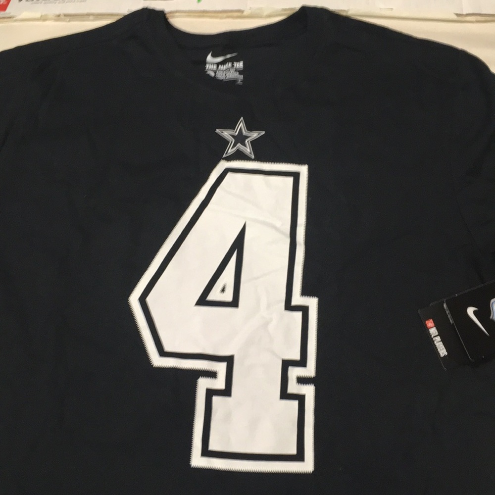 Black Dallas Cowboys Nike Dak Prescott T-shirt - Picture 2 of 4